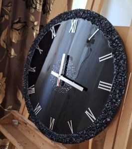 ساعت رزینی مشکی کریستالی | JCHK-13755