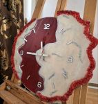 ساعت رزینی دفرمه سفید قرمز | JCHK-13757