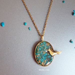 گردنبند رزینی مرغ آمین  | JCHK-13785