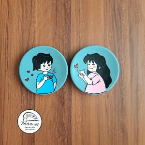 دیوارکوب سفالی عاشقانه کد۱ (۱۰سانت) | JCHK-13843