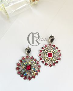 گوشواره رزینی گل | JCHK-13892