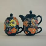 ست چایی خوری دو نفره نفیس و پر کار زمینه کله غازی | JCHK-13907