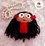 عروسک نمدی دختر مو فرفری  | JCHK-13962