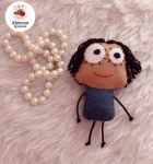 عروسک نمدی پسر مو فرفری  | JCHK-13963