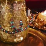 گوشواره حلقه ای با نگین کریستال| JCHK-2544