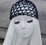 کلاه قلاب بافی روسی کلاه قلاب بافی پولکی | JCHK-13995