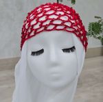 کلاه قلاب بافی روسی کلاه قلاب بافی پولکی | JCHK-13995