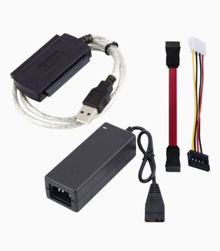 تبدیل USB 2.0 به SATA و IDE وی نت V-COU20IDE همراه آداپتور | JCHK-14088