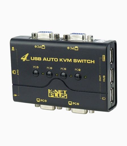 مانیتور سوئیچ VGA کی نت پلاس ۴ پورت KP-SWKV004 | JCHK-14193