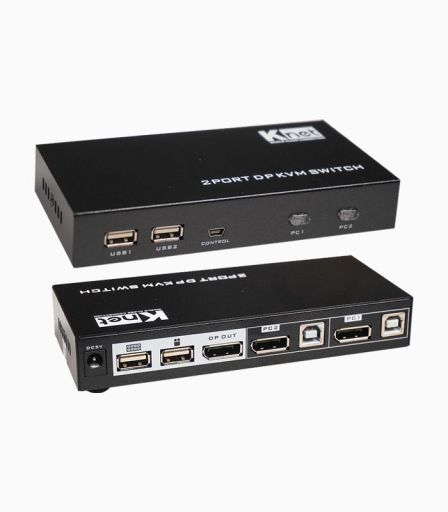 کی وی ام سوئیچ ۲ پورت DisplayPort کی نت K-SWDPK402 | JCHK-14315