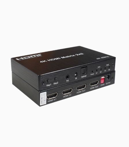 ماتریکس HDMI 2×2 کی نت KM22 با ریموت کنترل | JCHK-14324