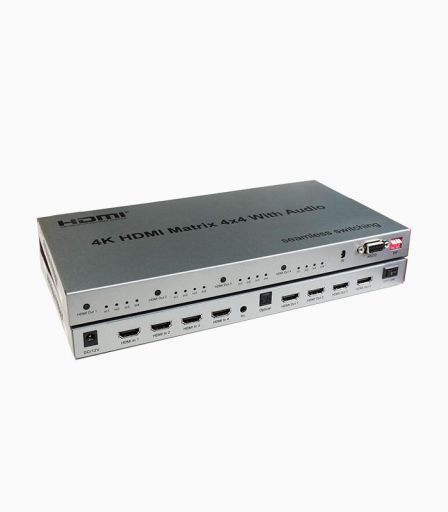 ماتریکس HDMI 4×4 کی نت KM44 با ریموت کنترل | JCHK-14328