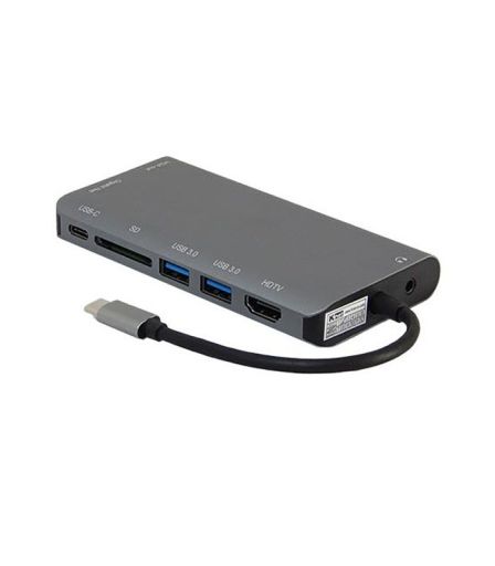 هاب ۸ پورت Type C کی نت K-MFCMS908 | JCHK-14415