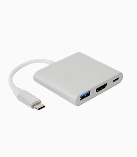 مبدل ۳ پورت Type C کی نت K-COUC30HU | JCHK-14448