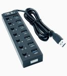 هاب ۷ پورت USB 3.0 کلید دار کی نت K-HUAMH907 | JCHK-14484
