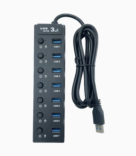 هاب ۷ پورت USB 3.0 کلید دار کی نت K-HUAMH907 | JCHK-14484