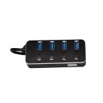 هاب ۴ پورت USB 3.0 کی نت K-HUAMH504 کلید دار | JCHK-14486