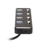 هاب ۴ پورت USB 3.0 کی نت K-HUAMH504 کلید دار | JCHK-14486