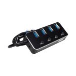 هاب ۴ پورت USB 3.0 کی نت K-HUAMH504 کلید دار | JCHK-14486