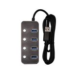 هاب ۴ پورت USB 3.0 کی نت K-HUAMH504 کلید دار | JCHK-14486