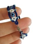 دستبند چشم نظر نوزادی گیپور دستباف | JCHK-14346