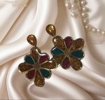 گوشواره رزینی دست ساز طرح سنتی ایرانی | JCHK-14561