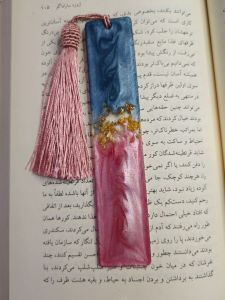 بوکمارک (نشانک) رزینی دستساز طرح برگ | JCHK-14537