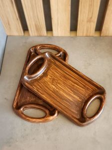 سینی مستطیل دسته دار  | JCHK-14646