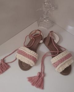 صندل مکرومه دست ساز رکاب دار  | JCHK-14672