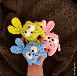 عروسک بافتنی خرگوش خنگ | JCHK-5614