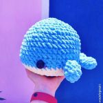 عروسک بافتنی نهنگ بالشتی 🐳☁️ | JCHK-5619