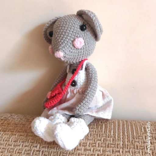 عروسک بافتنی موش  | JCHK-6405