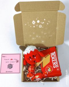 مینی پک هیولا بستنی دست ساز قرمز رنگ  | JCHK-6412