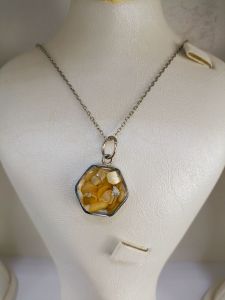 گردنبند رزین استیل | JCHK-14784