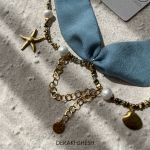 گردنبند پارچه‌ای درخشش | JCHK-15267