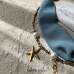 گردنبند پارچه‌ای درخشش | JCHK-15267