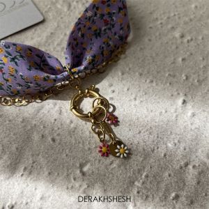 گردنبند پارچه‌ای درخشش | JCHK-15558