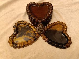 پیش دستی قلب مرواریدی  | JCHK-14766