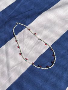 گردنبند گیلاسی با قفل نقره | JCHK-14847