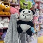 عروسک پتو بالشتی خرس لباس پاندا | JCHK-14948