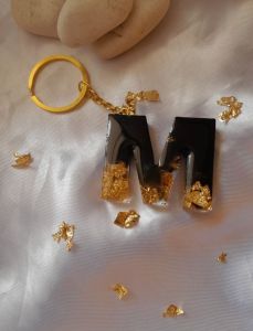 جاکلیدی رزینی طرح ورق طلا | JCHK-14950