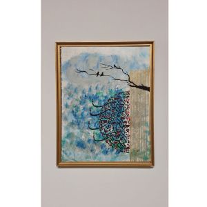 تابلو کالیگرافی پرنده  | JCHK-15009