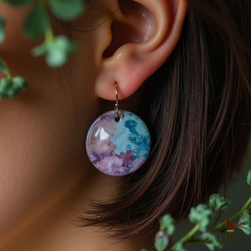 گوشواره‌ی دست‌ساز رزینی 🌲♥️🪄 | JCHK-14973