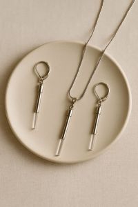 ست گوشواره گردنبند تنگستن دست ساز | JCHK-14998