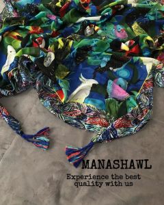 روسری پاییزی طرح طوطی | JCHK-750