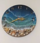 ساعت دیواری طرح دریای سه بعدی رزینی | JCHK-6099