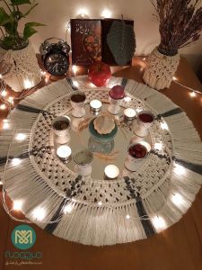 آیینه با قاب مکرومه | JCHK-3964