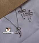 گردنبند پینترسی مدل پاپیون | JCHK-15235