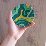 بشقاب سفالی طرح خط خطی | JCHK-15274