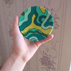 بشقاب سفالی طرح خط خطی | JCHK-15274